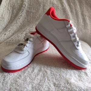 Nike Air Force 1 GS 'White University Red'